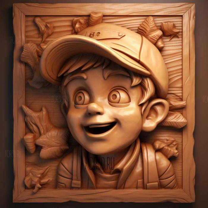 st Dipper Pines 3 stl model for CNC